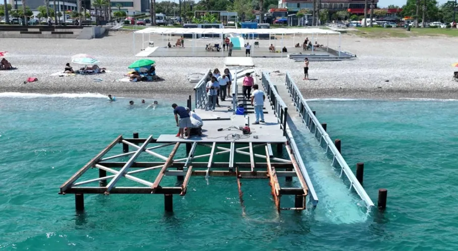 Antalya'da Engelsiz Plaj Sezon Öncesi Hazırlıklarını Tamamlıyor!