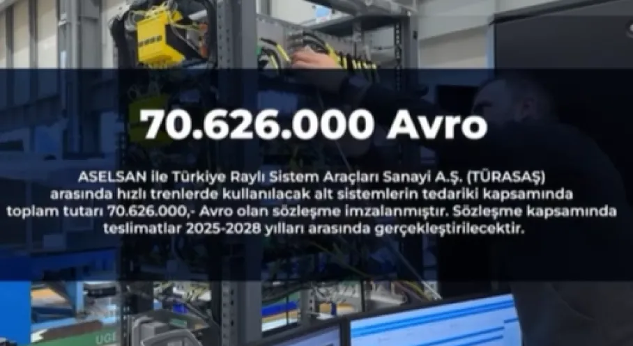 ASELSAN ve TÜRASAŞ'tan Raylı Sistemlere Dev Yatırım: 70 Milyon €'luk Anlaşma!