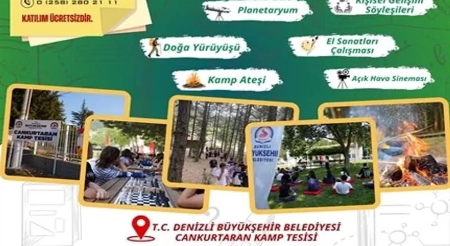 Denizli'den Liselilere Müjde! Ücretsiz Yaz Kampı Başvuruları Başladı