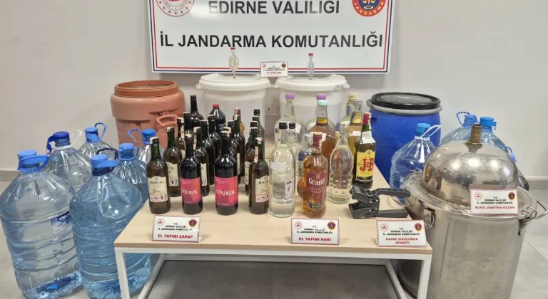 Edirne Keşan'da Kaçak İçki Operasyonu! 384 Litre Sahte İçki Ele Geçirildi