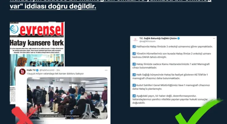 Hatay'da Onkolog ve Mamografi Cihazı İddiaları Yalanlandı!