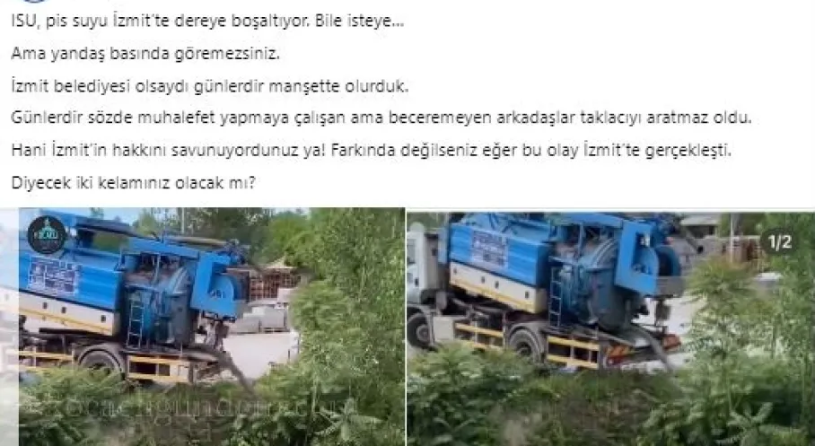 İzmit'te Şok Eden Görüntüler! İSU'nun Dereye Pis Su Skandalına Hürriyet'ten Sert Tepki