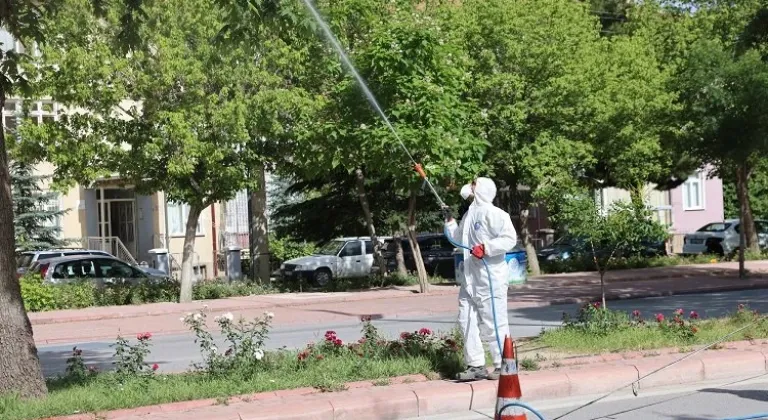 Konya Selçuklu'da Haşerelere Karşı İlaçlama Çalışmaları Devam Ediyor